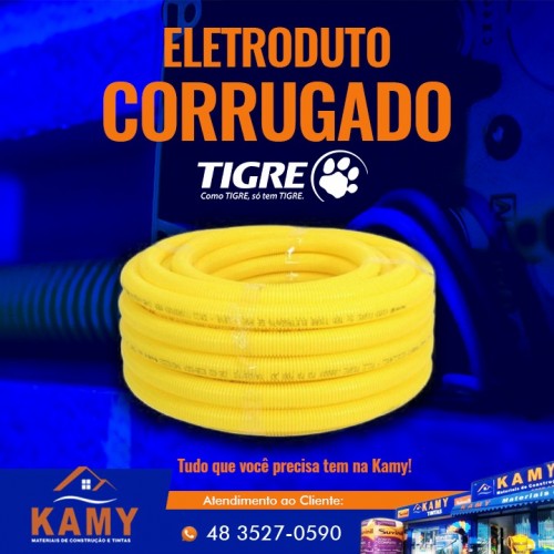 Eletroduto 3/4" Corrugado Amarelo 50m